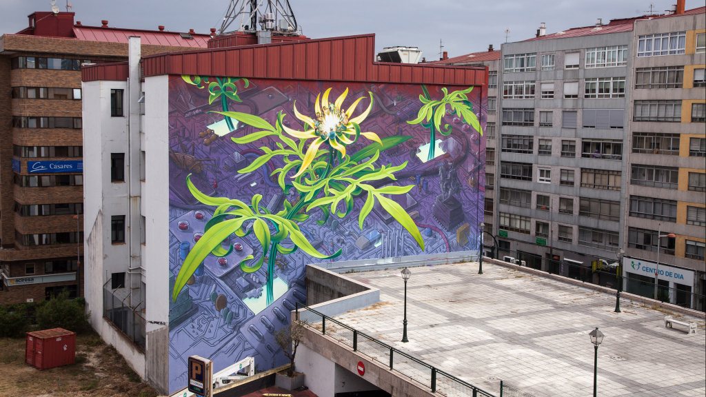 Marvelous Giant Murals Of Weeds In Bloom By Mona Caron 5