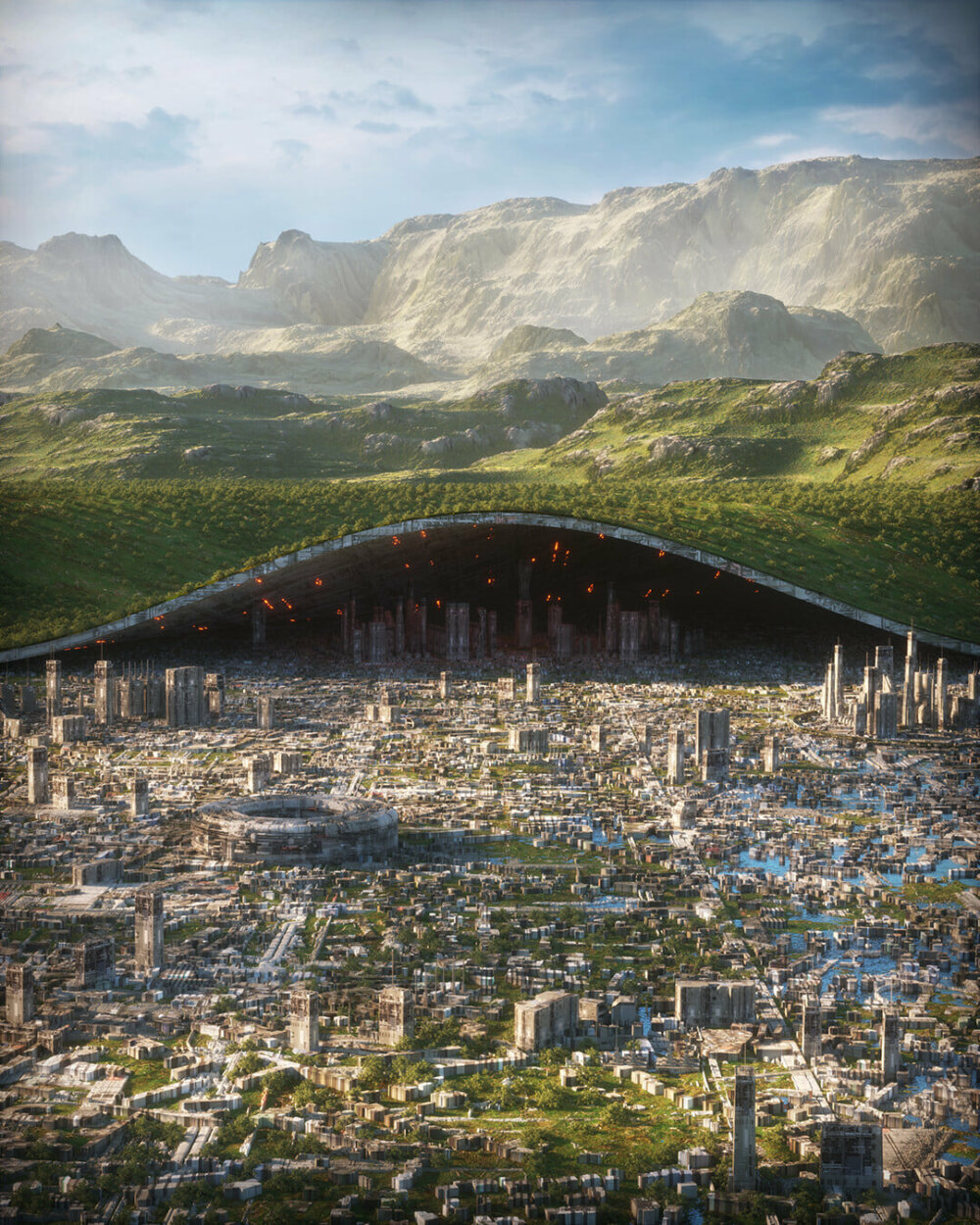 Overpopulated The Dystopian Cities And Futuristic Landscapes Of Annibale Siconolfi 4