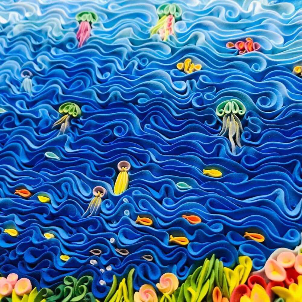 Petals Impressionism Stunning Air Dry Polymer Clay Panels Of Floral Landscapes By Alisa Laryushkina 12