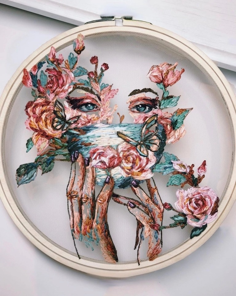 Extraordinary Embroidered Portraits And Illustrations By Katerina Marchenko 6