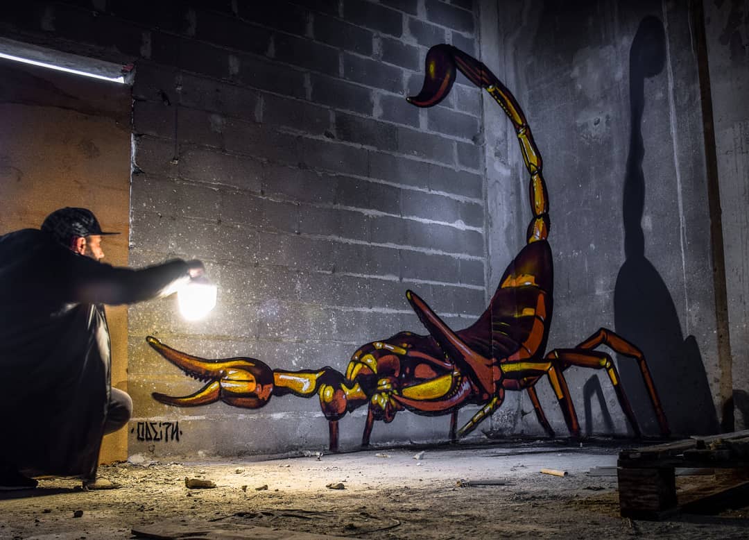 Impressive Large Scale Murals Of Giant Insects By Sergio Odeith 7