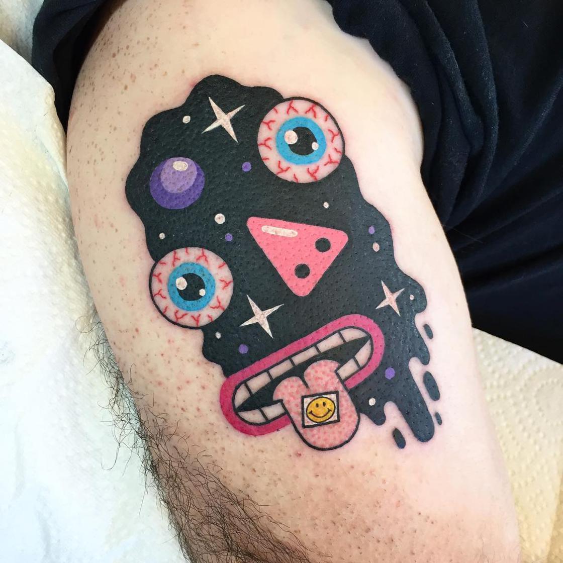 Multicolored Vintage Tattoos By Winston The Whale 11