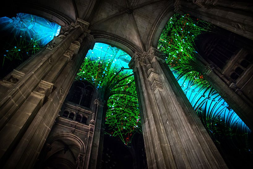 Voutes Celestes Amazing Virtual Reality Skies Projected Above A Parisian Church By Miguel Chevalier 4