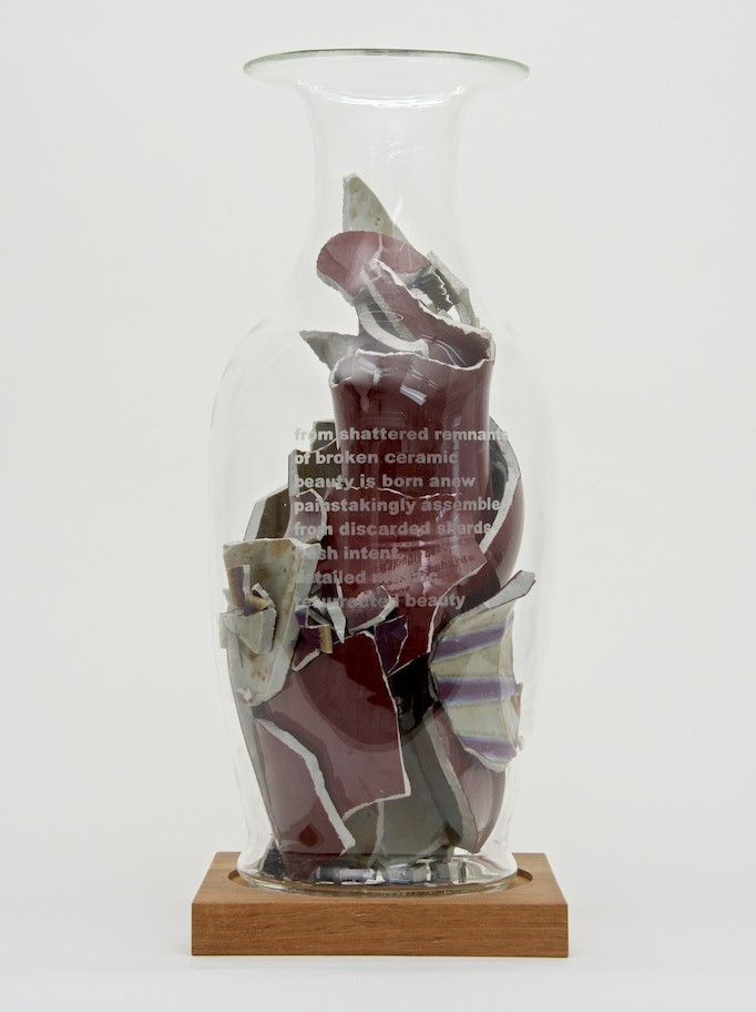 Still Together Clever Sculptures Of Broken Porcelain Vases Within Other Glass Ones By Bouke De Vries 1