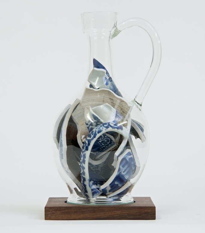 Still Together Clever Sculptures Of Broken Porcelain Vases Within Other Glass Ones By Bouke De Vries 2