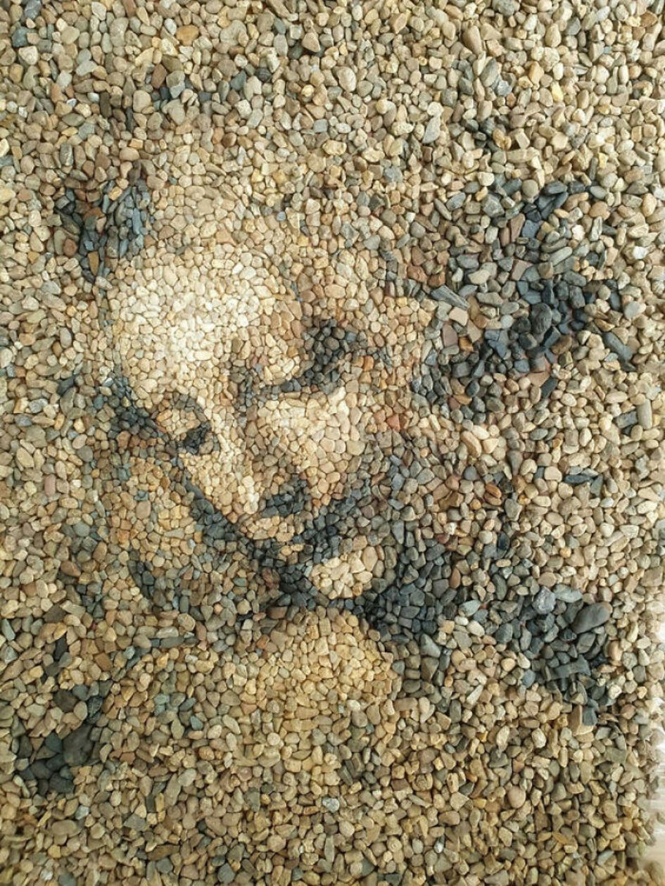 Extraordinary Mosaic Portraits Made With Pebbles By Justin Bateman 15