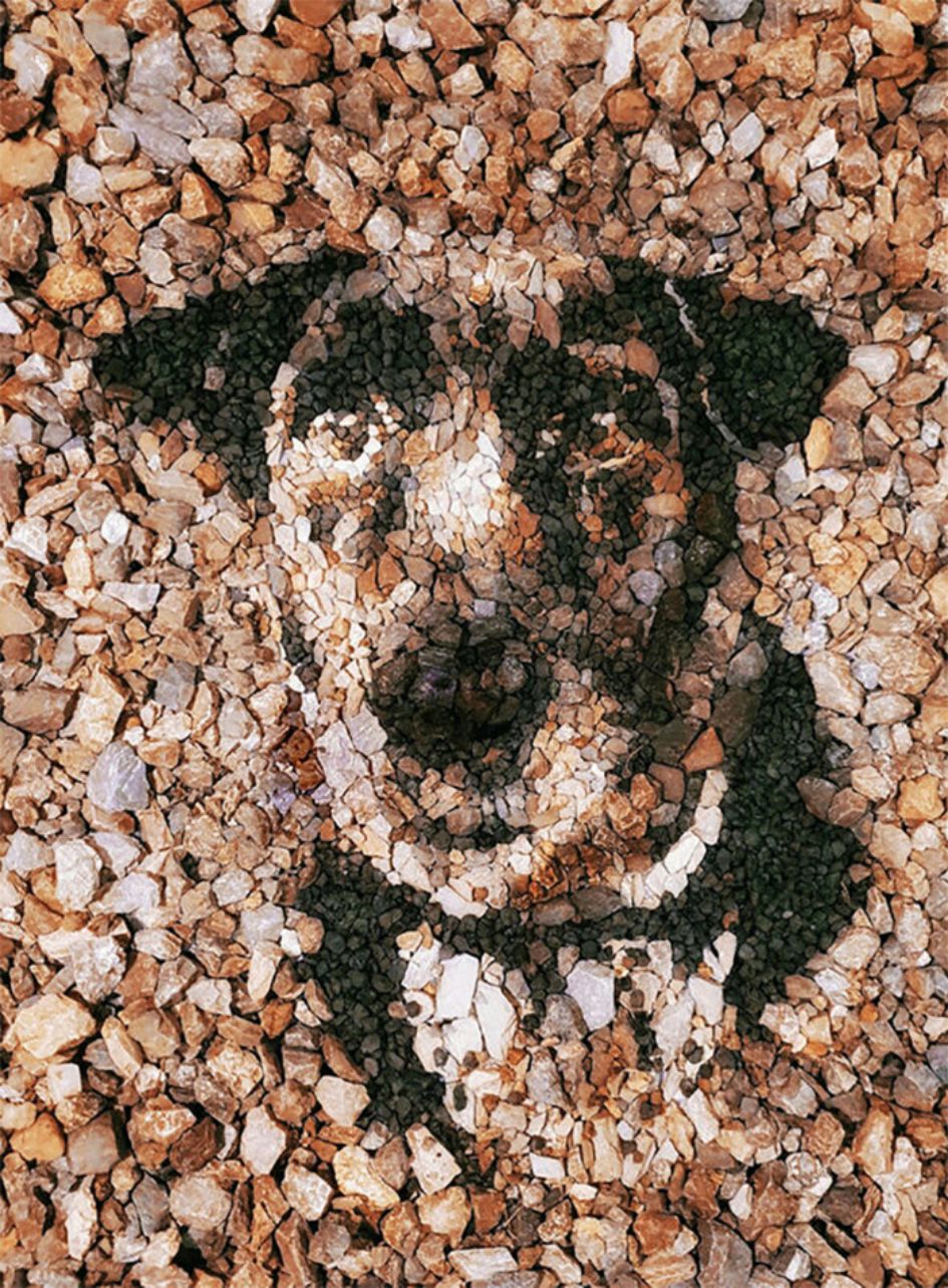 Extraordinary Mosaic Portraits Made With Pebbles By Justin Bateman 17