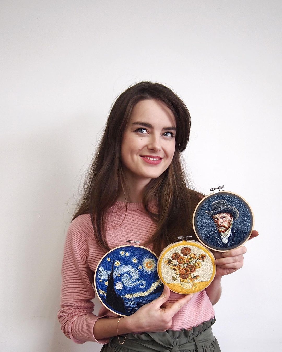 Minutely Embroidered Great Painters Masterpieces By Ira Kutsyna 12