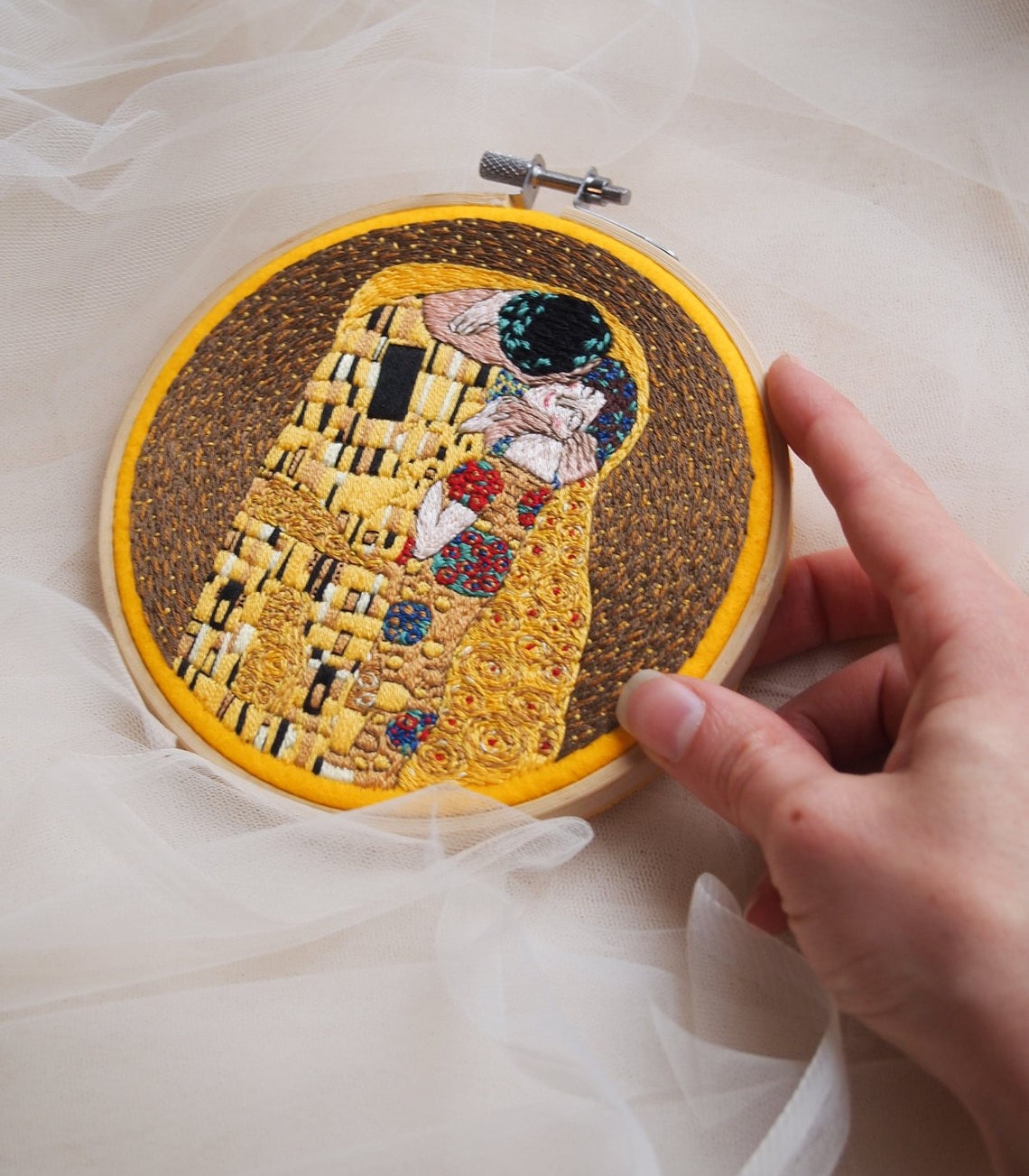 Minutely Embroidered Great Painters Masterpieces By Ira Kutsyna 4