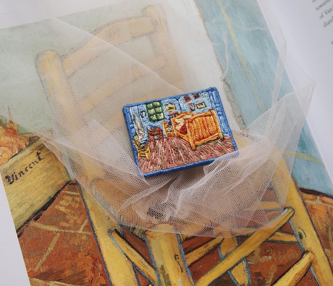 Minutely Embroidered Great Painters Masterpieces By Ira Kutsyna 7