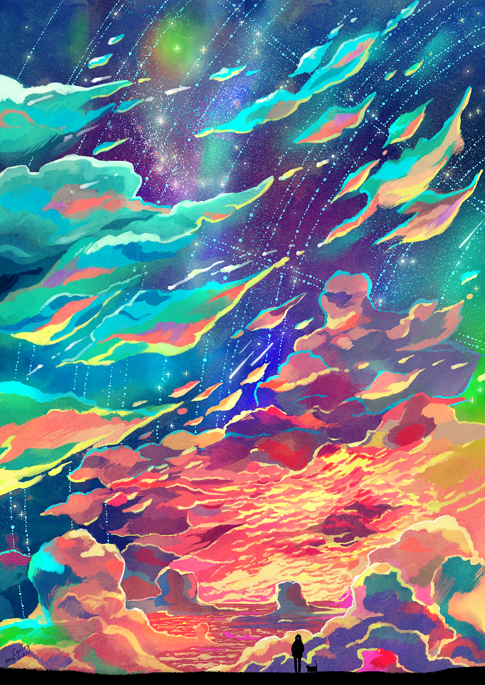 Burning Clouds By Caring Wong