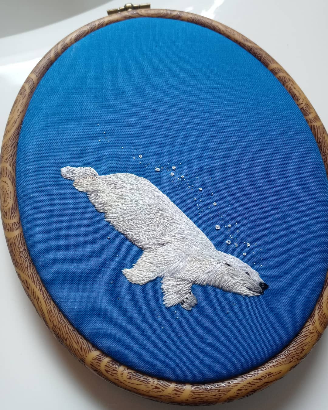 Gorgeous Embroideries Of Animals Plunging Into The Waters By Megan Zaniewski 15