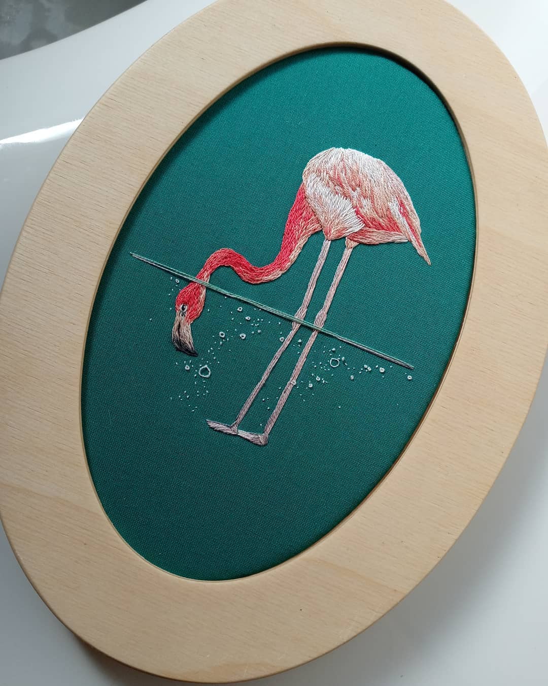 Gorgeous Embroideries Of Animals Plunging Into The Waters By Megan Zaniewski 8