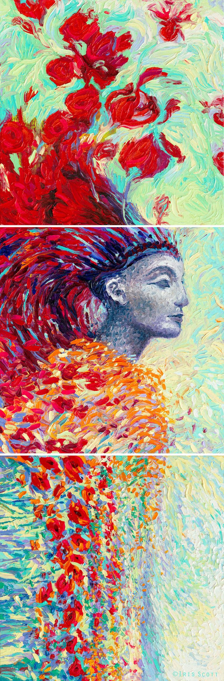 New Ultra Colored Impressionist Paintings By Iris Scott 15