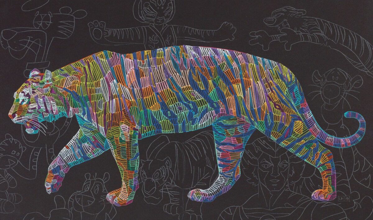 Superb Sketches Of Hands Portraits And Other Figures Composed Of Multicolored Geometric Forms By Lui Ferreyra 19