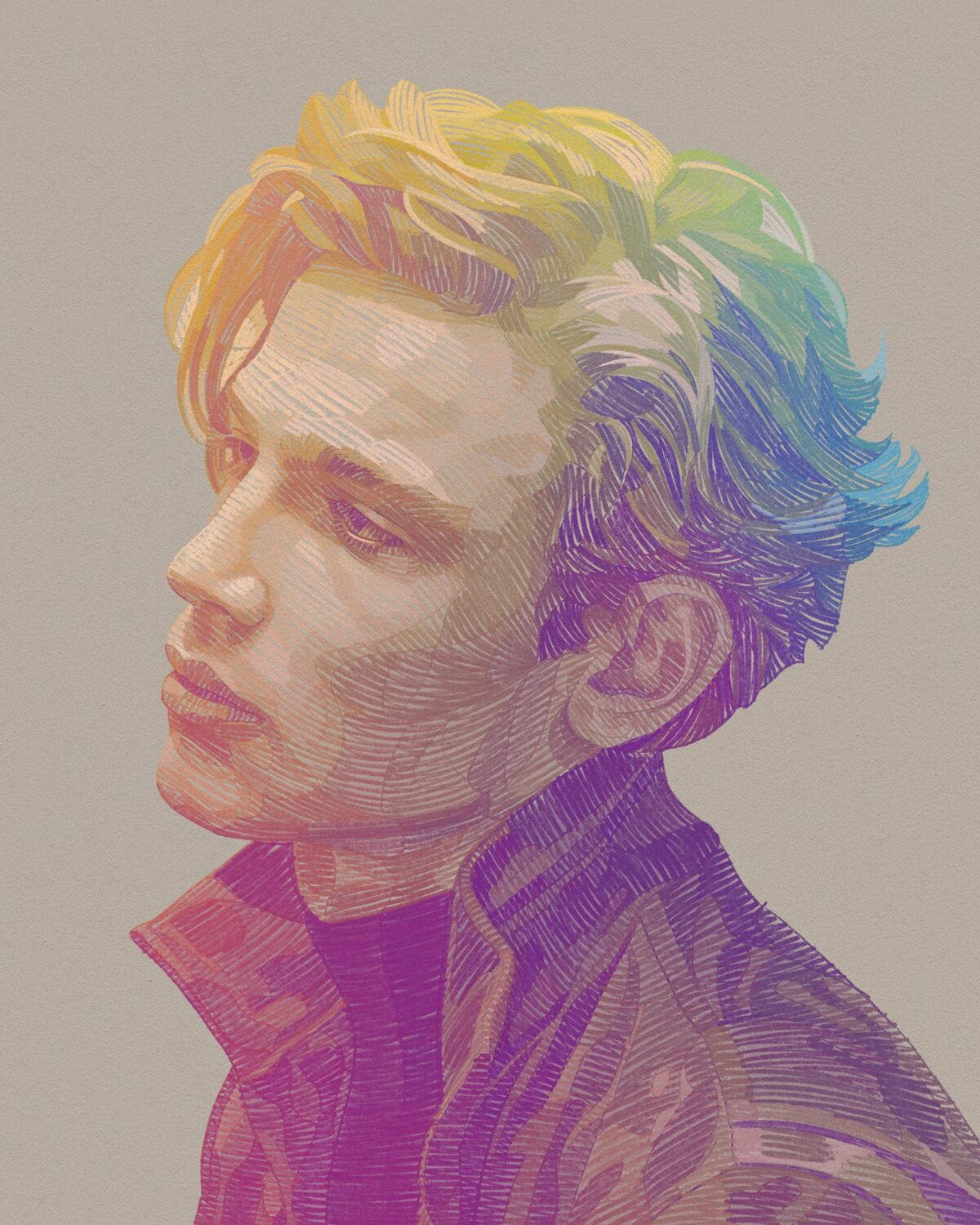 Superb Sketches Of Hands Portraits And Other Figures Composed Of Multicolored Geometric Forms By Lui Ferreyra 20