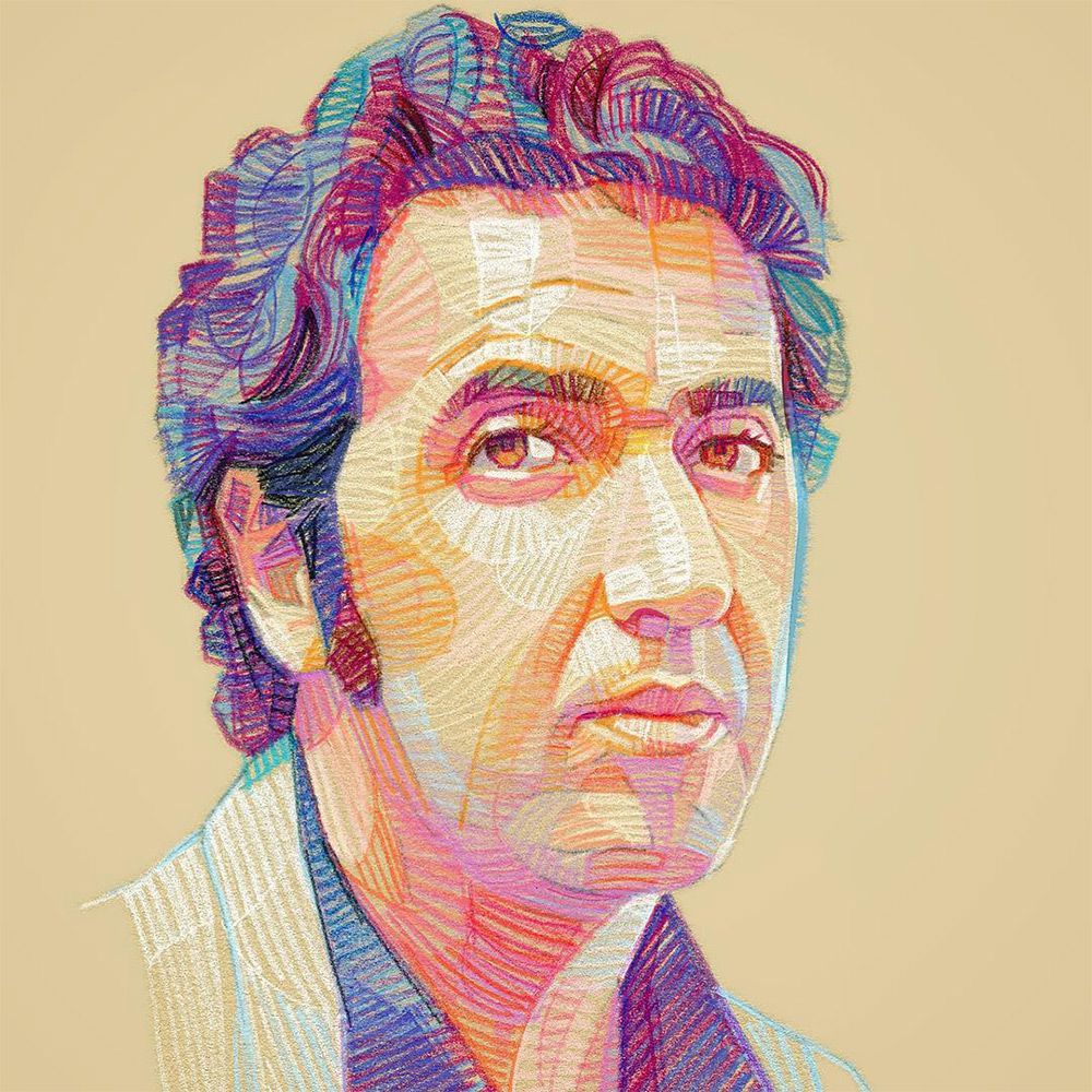 Superb Sketches Of Hands Portraits And Other Figures Composed Of Multicolored Geometric Forms By Lui Ferreyra 9