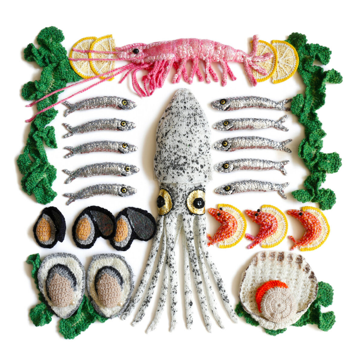 Amusing Seafood Textile Sculptures By Kate Jenkins 10