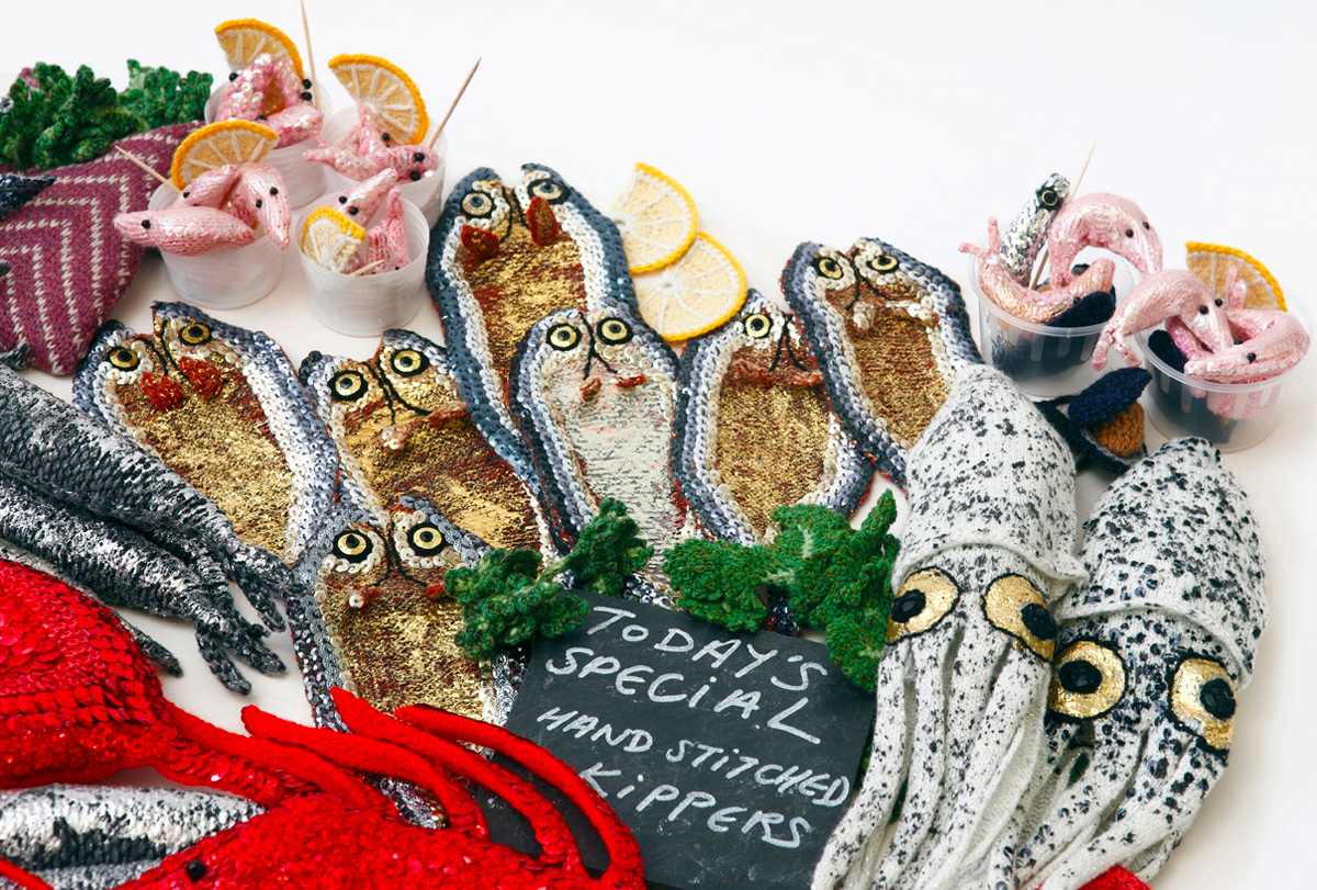 Amusing Seafood Textile Sculptures By Kate Jenkins 4