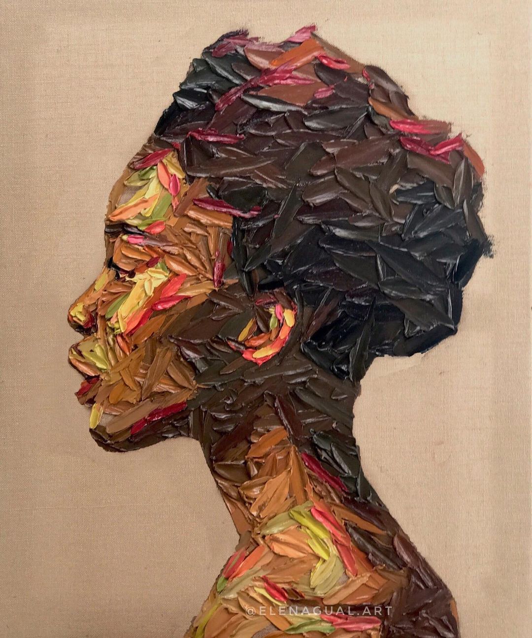 Beauty And Diversity Marvelous Female Impasto Paintings By Elena Gual Baquera 15