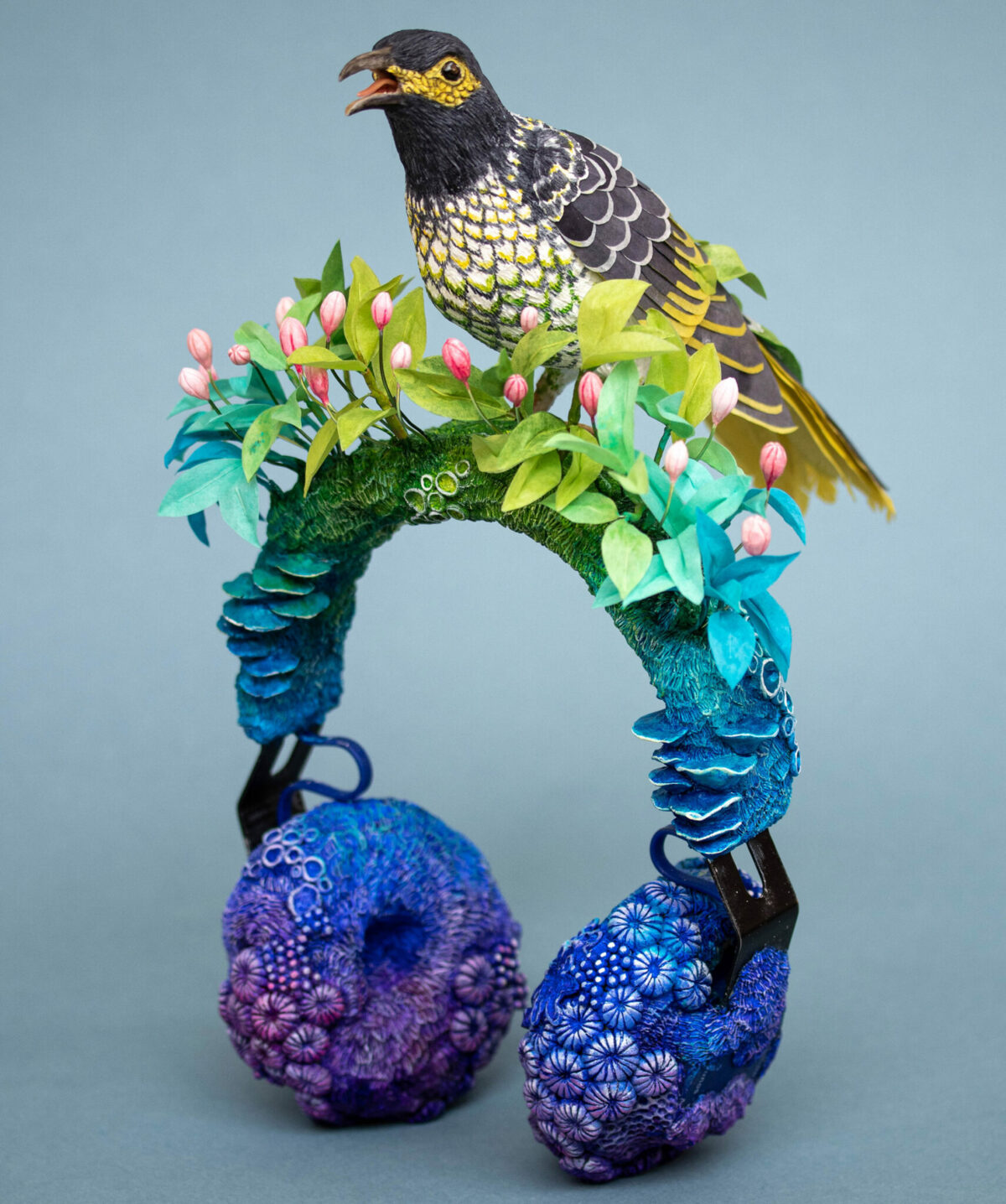 Discarded Objects Populated With Colorful Plant Coral And Fungus Sculptures By Stephanie Kilgast 1