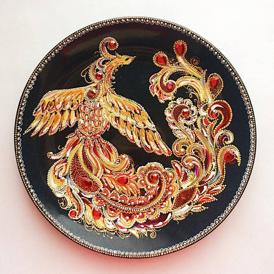 Enchanting Plates Decorated With Pointillism By Dahhhanart 5