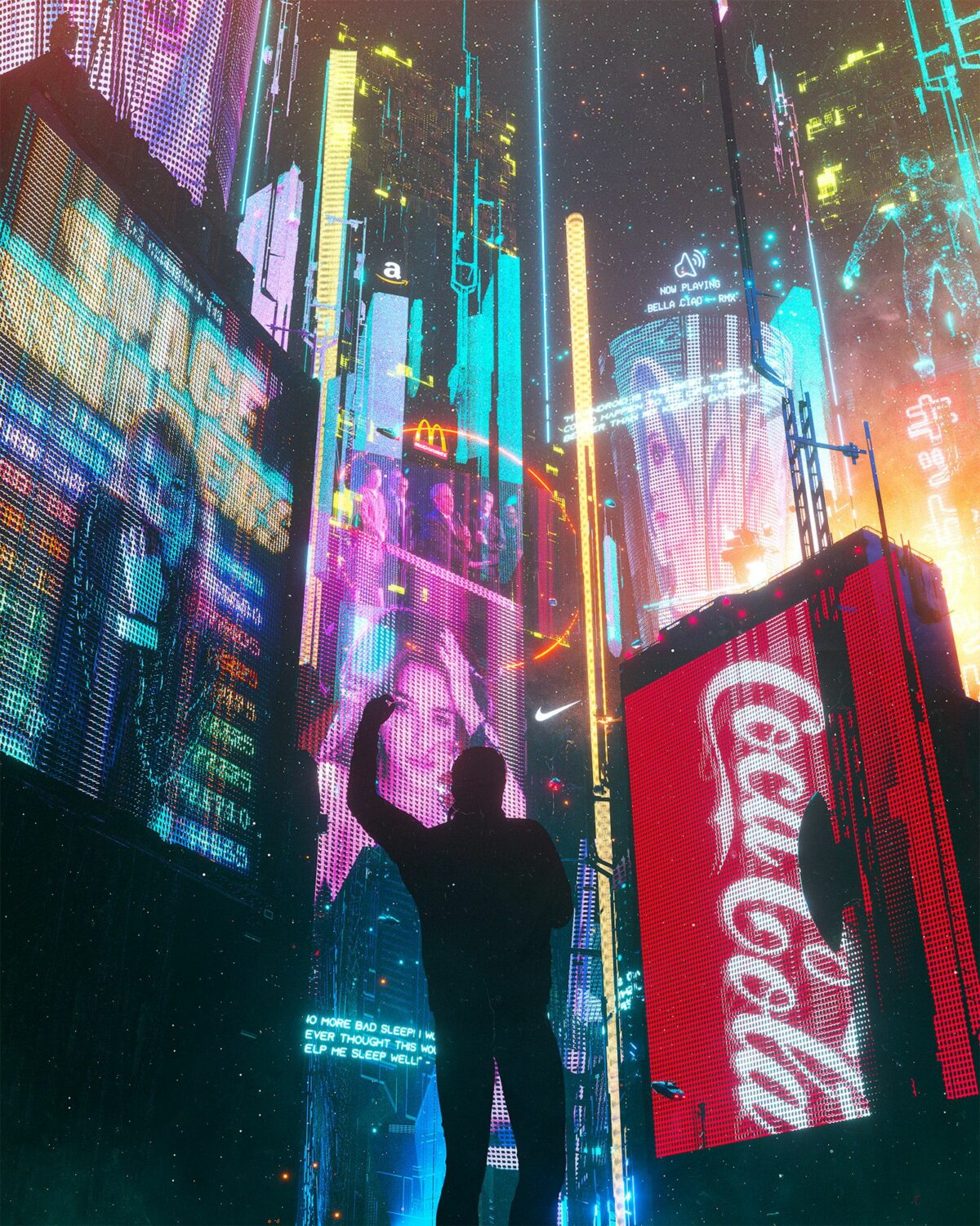 Extraordinary Illustrations Of Cyberpunk Cities By Dangiuz 9