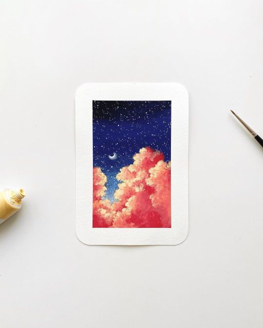 Gorgeous And Adorable Paintings On Little Cards And Paper Sheets By Cathy Camille 13