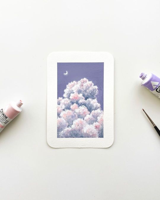 Gorgeous And Adorable Paintings On Little Cards And Paper Sheets By Cathy Camille 17