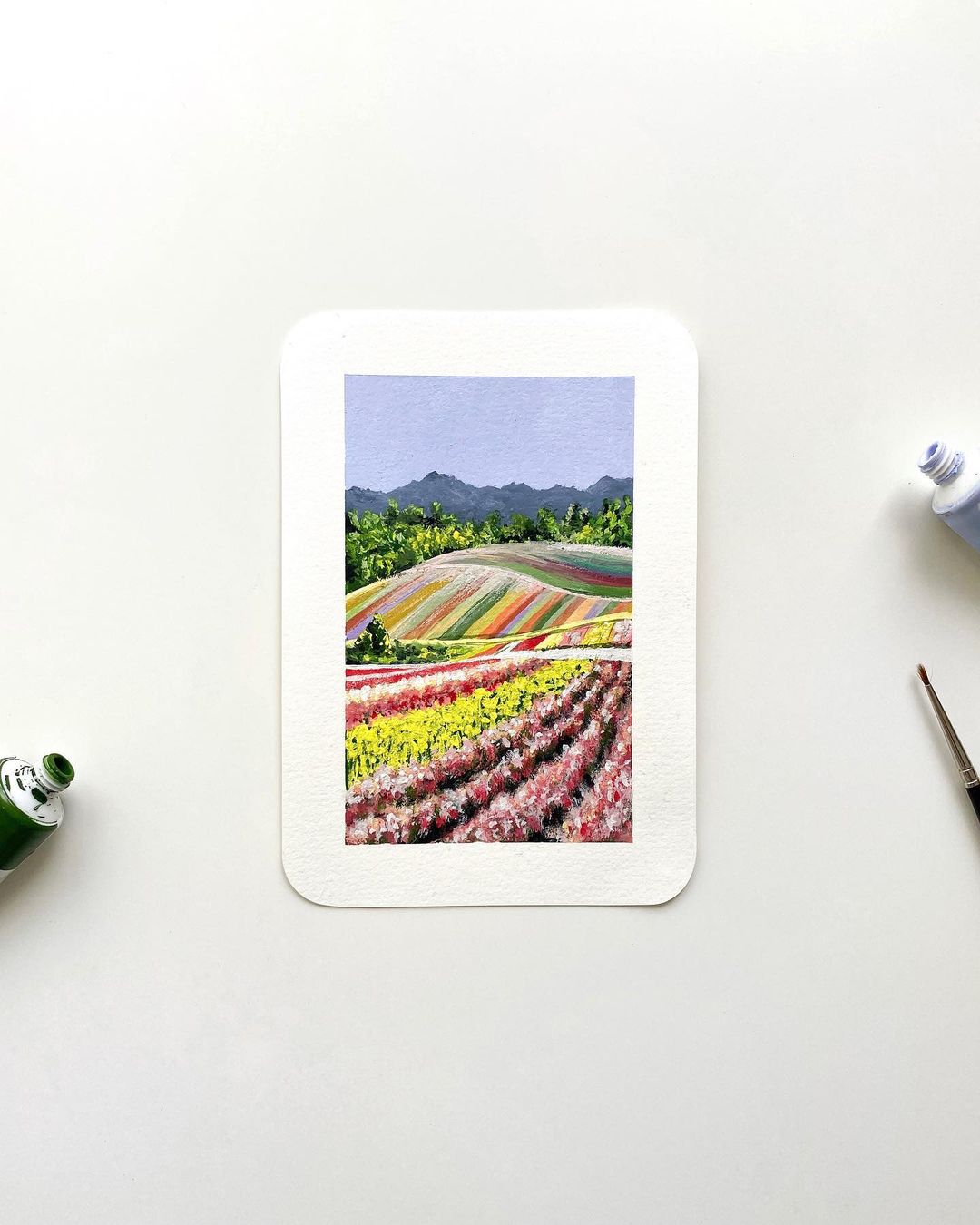 Gorgeous And Adorable Paintings On Little Cards And Paper Sheets By Cathy Camille 3