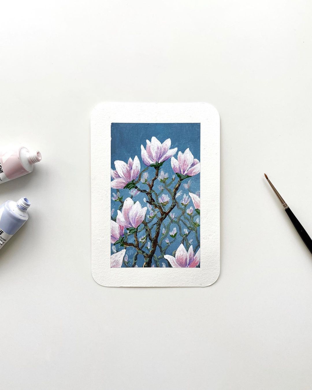 Gorgeous And Adorable Paintings On Little Cards And Paper Sheets By Cathy Camille 4