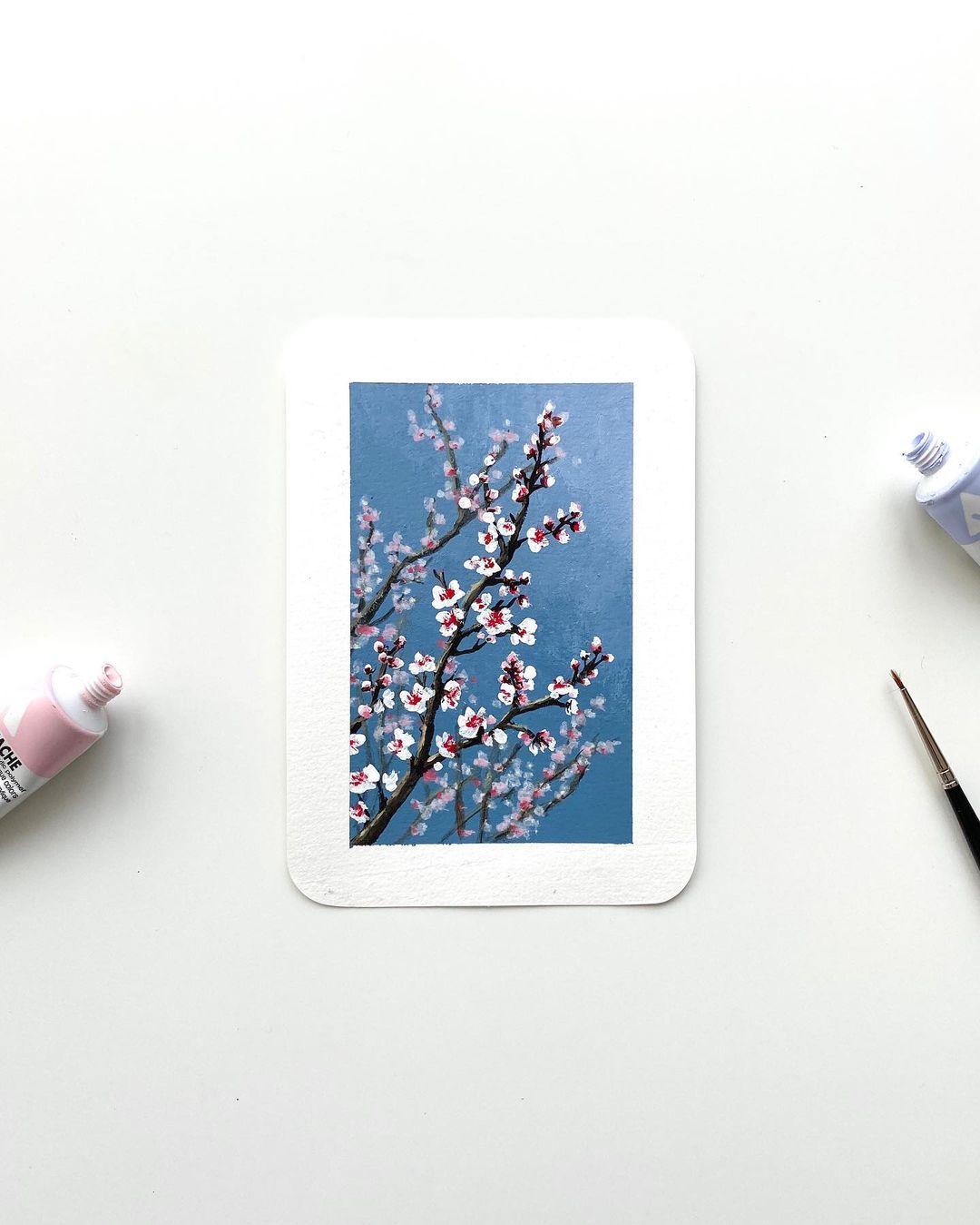 Gorgeous And Adorable Paintings On Little Cards And Paper Sheets By Cathy Camille 5