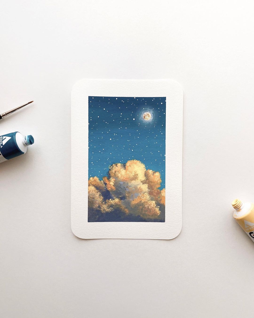 Gorgeous And Adorable Paintings On Little Cards And Paper Sheets By Cathy Camille 8