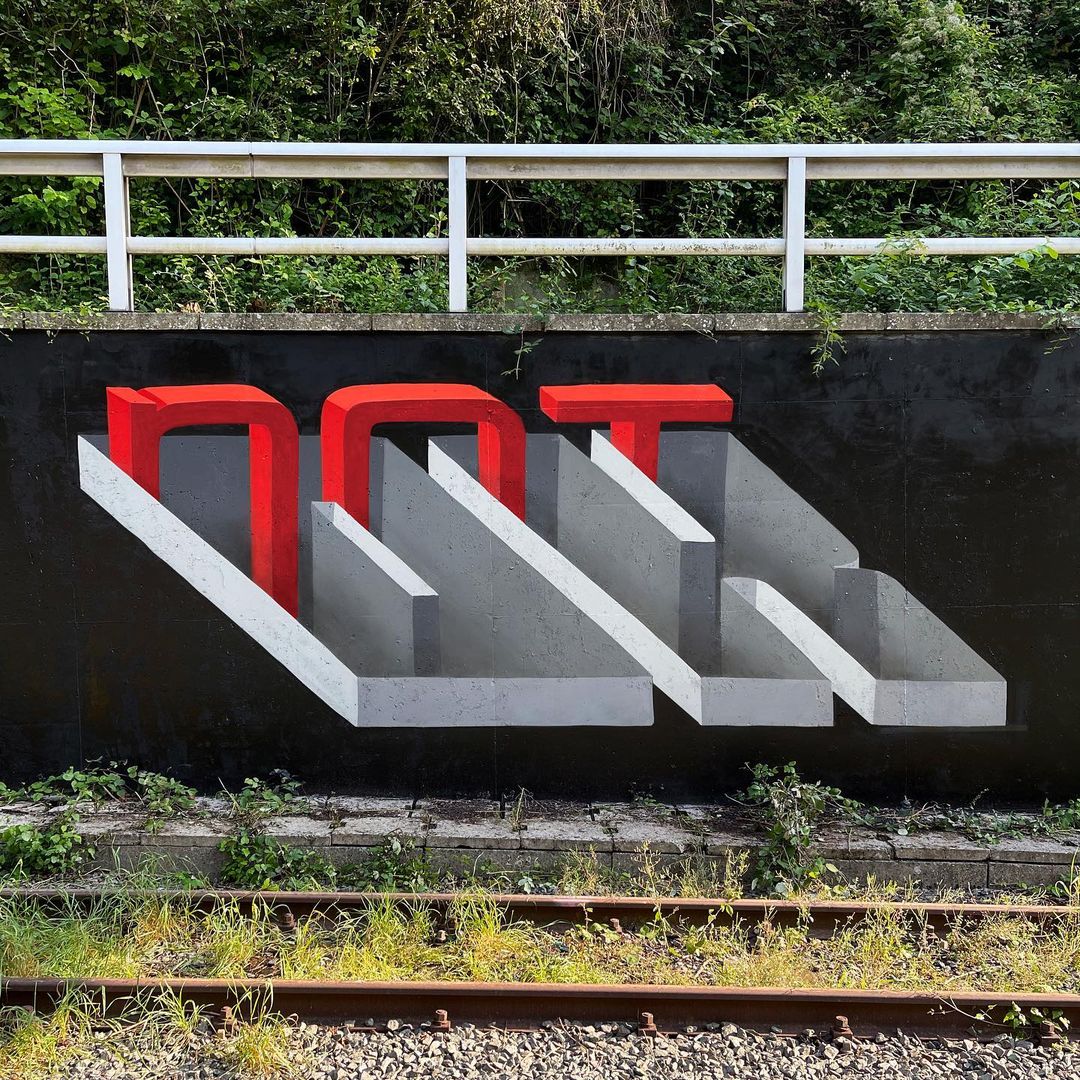 Striking 3d Typography Murals By Pref (1)