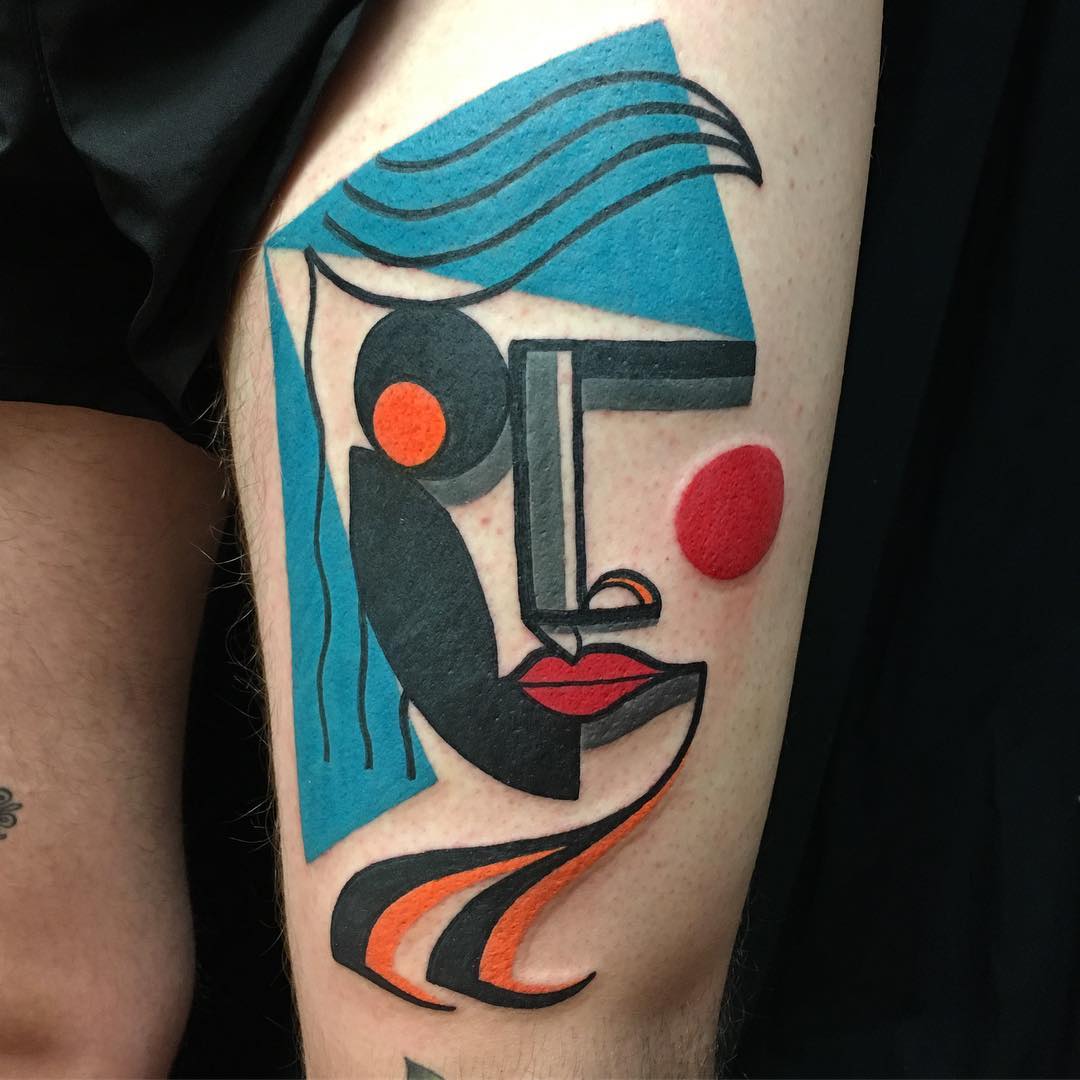 The Colorful Tattoos Inspired By The Cubist Movement Of Mike Boyd 10