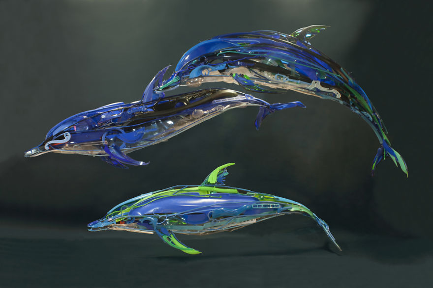 Used Plastic Recycled Into Amazing Sculptures By Sayaka Ganz 4