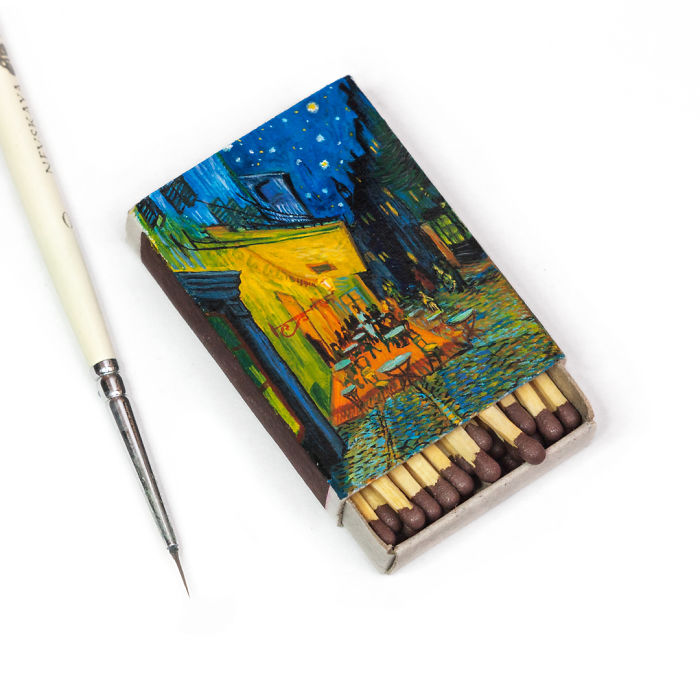 Van Goghs Paintings Painted On Matchbox Covers By Salavat Fidai 6