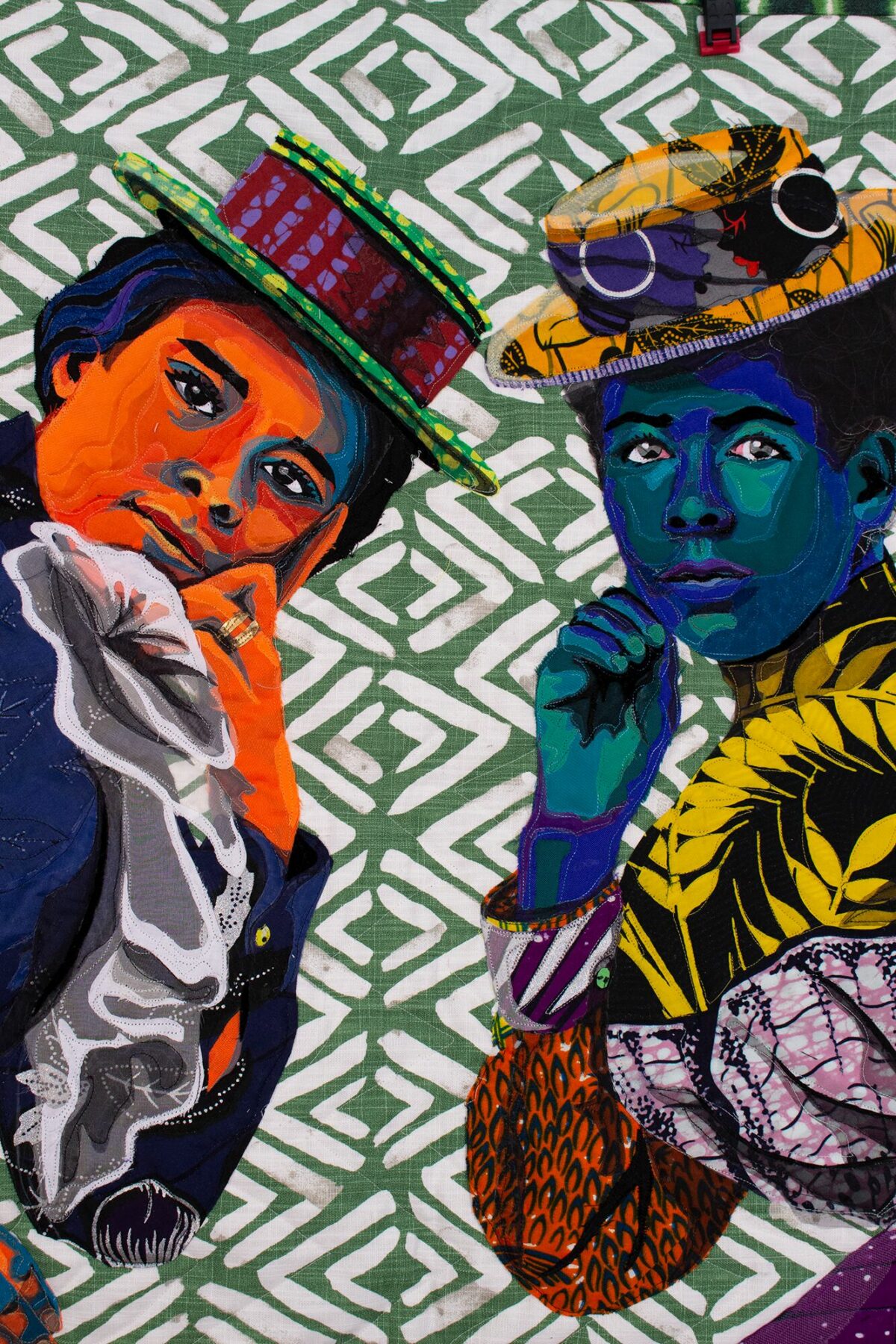 Vibrant Portraits Painted With Patterned Fabrics By Bisa Butler 16