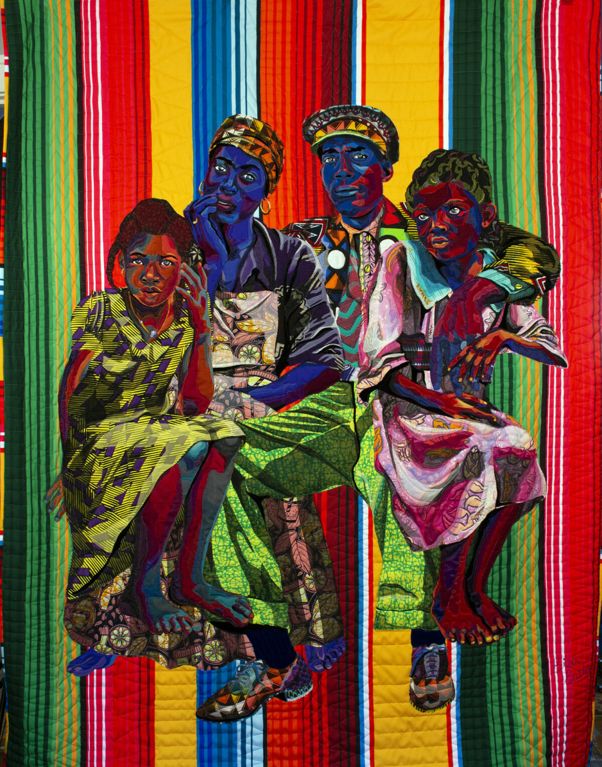 Vibrant Portraits Painted With Patterned Fabrics By Bisa Butler 3