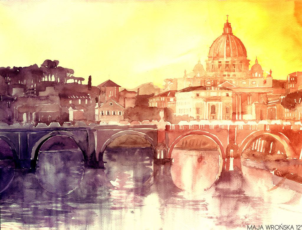 Architectural Watercolors The Extraordinary Watercolors Of Maja Wronska 2