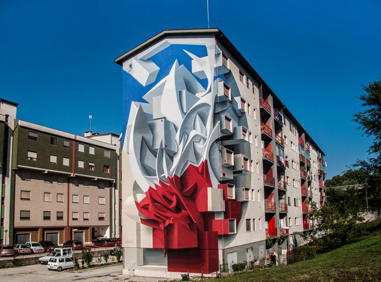 Dizzying 3d Abstract Murals By Peeta 2
