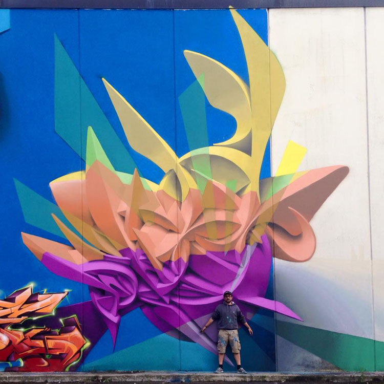 Dizzying 3d Abstract Murals By Peeta 7
