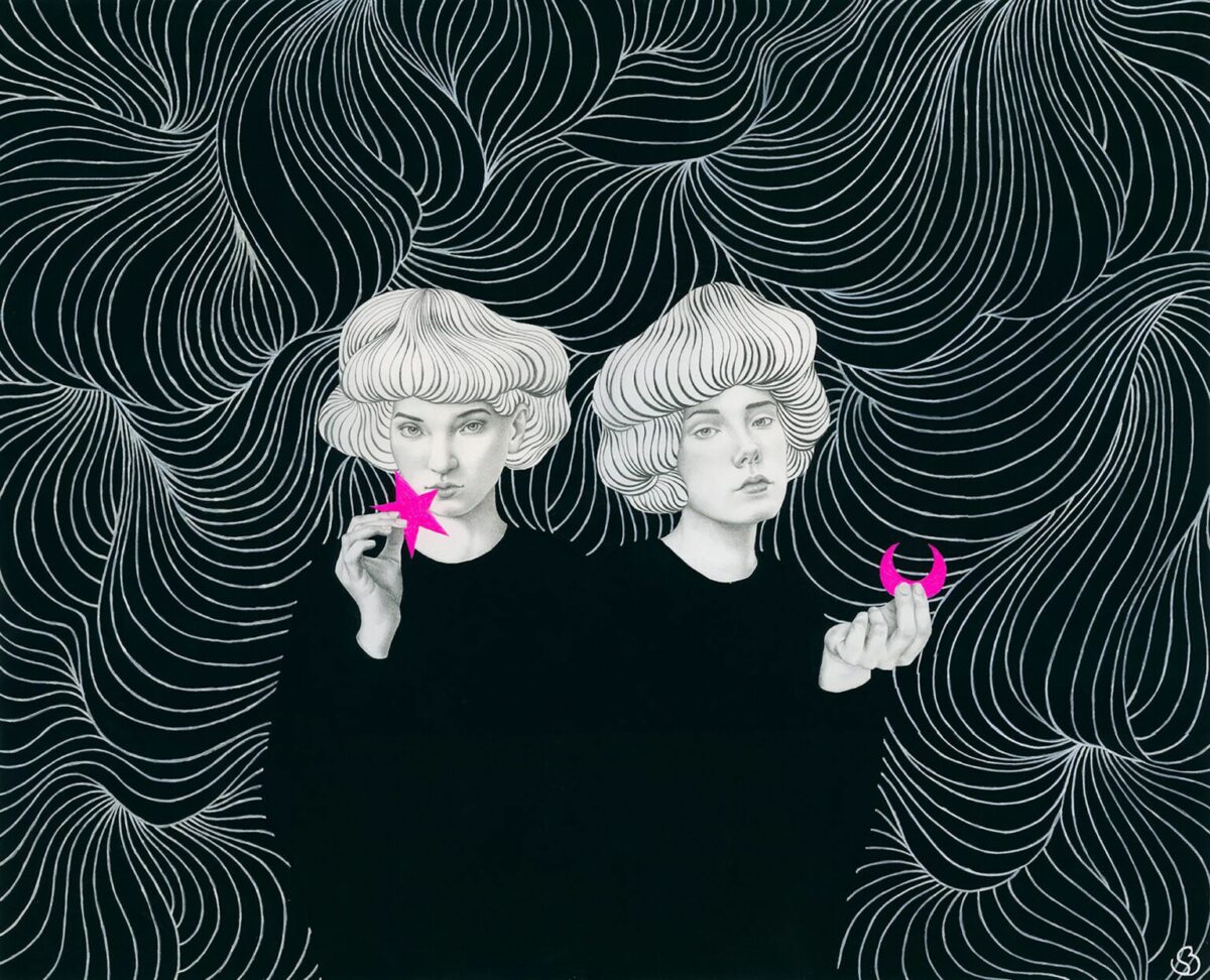 Gorgeous Female Portraits Decorated With Abstract And Floral Patterns By Sofia Bonati 3