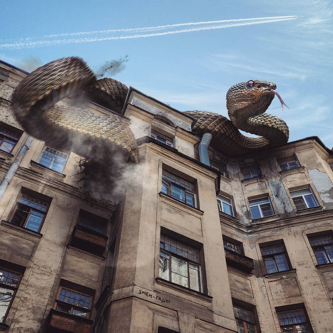 Incredible Compositions Of Giant Animals In Russian Urban Spaces By Vadim Solovyov 5