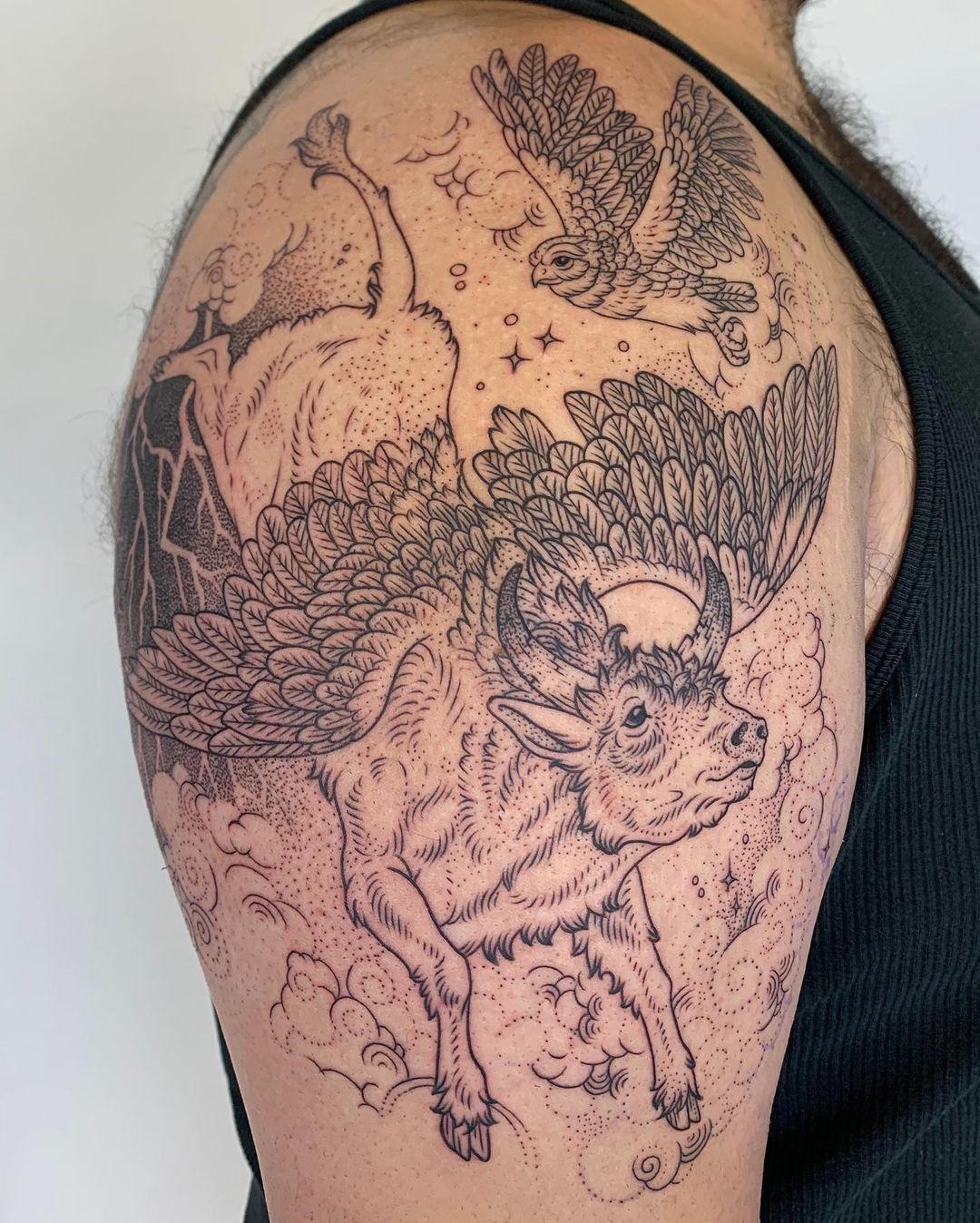 Pretty Tattoos Of Fauna And Flora By Pony Reinhardt 13