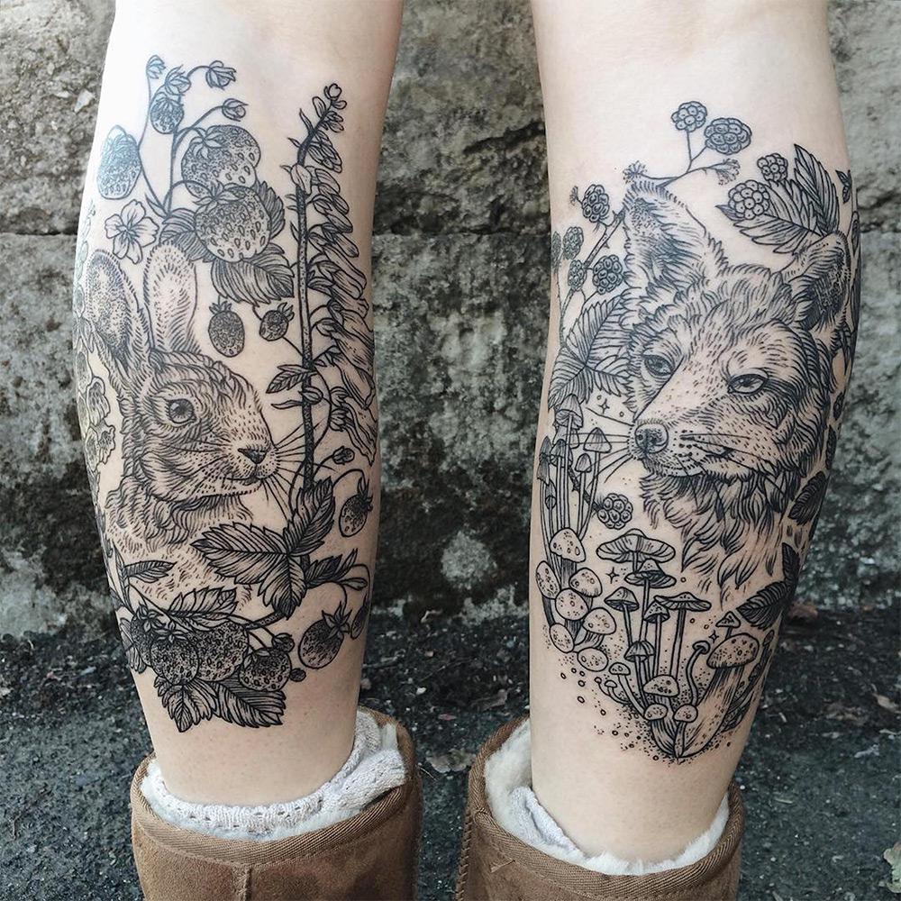 Pretty Tattoos Of Fauna And Flora By Pony Reinhardt 6
