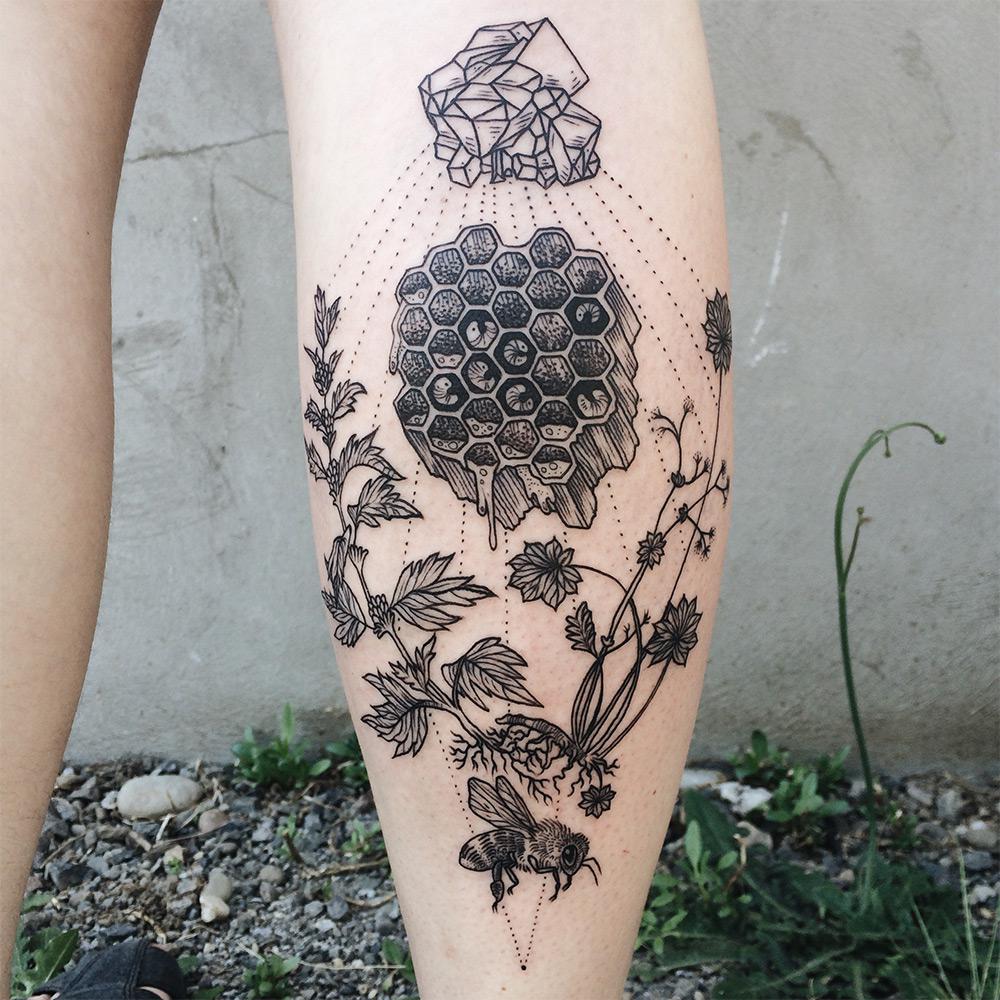 Pretty Tattoos Of Fauna And Flora By Pony Reinhardt 9