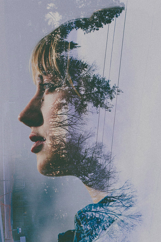 Wonderful Double Exposure Portraits By Sara K Byrne 8