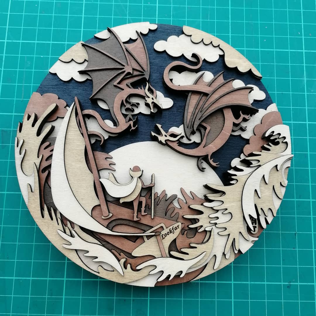 Gorgeous Multi Layered Laser Cut Wood Illustrations By Martin Tomsky 2