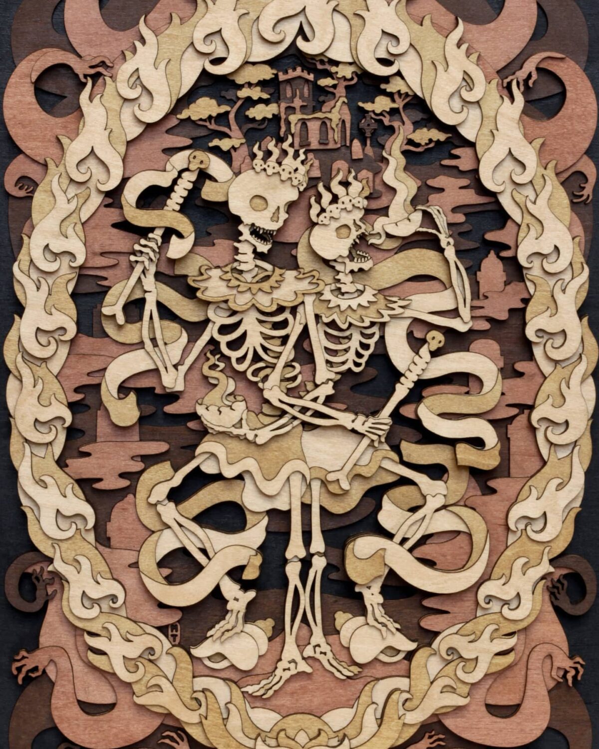 Gorgeous Multi Layered Laser Cut Wood Illustrations By Martin Tomsky 6